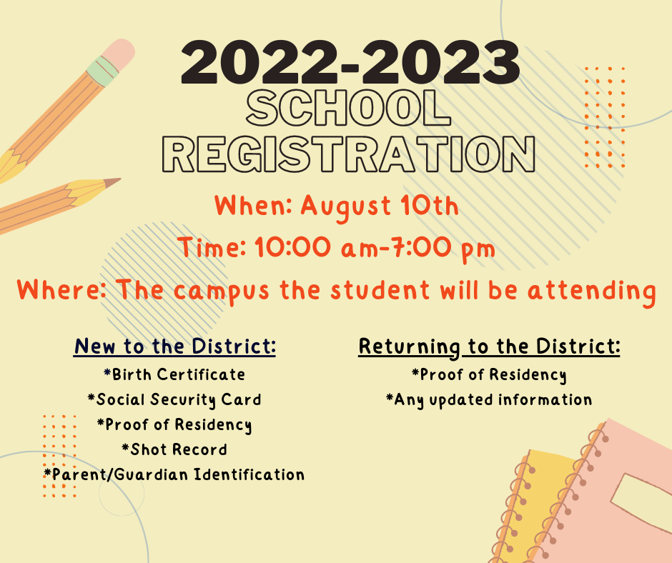 2022-2023 School Registration Information 